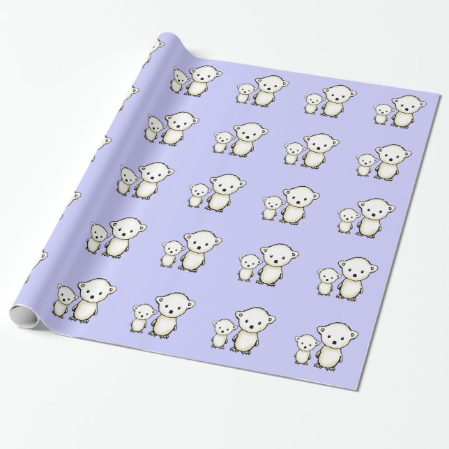 Little Polar Bar Buddies Gift Wrap Geschenkpapier (Ungerollt)