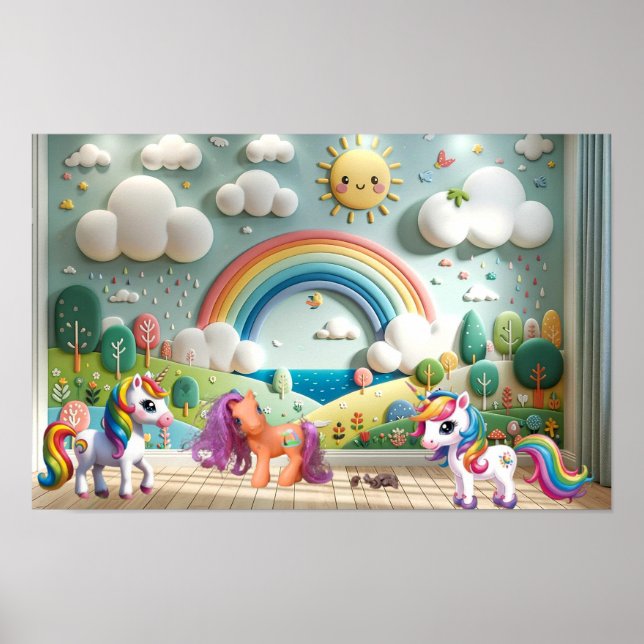 Little Pony und Unicorns Poster (Vorne)