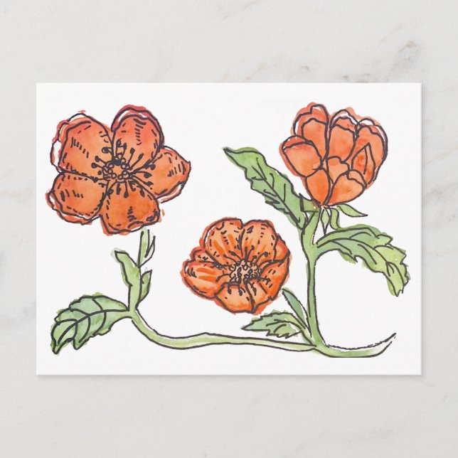 Little Poppy Postkarte (Vorderseite)