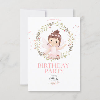 Little Pretty Ballerinas Ballet Birthday Party Einladung