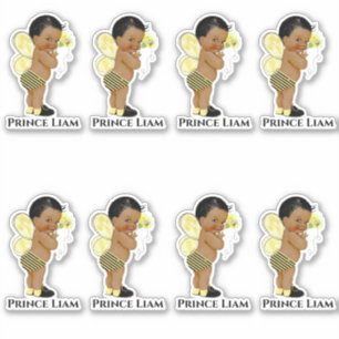 Little Prince Baby Boy Bee Black Yellow Aufkleber