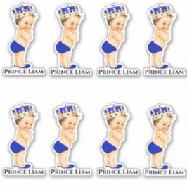 Little Prince Baby Boy Royal Blue Aufkleber