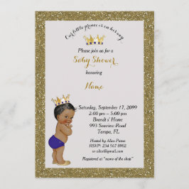 Little Prince Baby Shower Einladung, Gold, grau Einladung