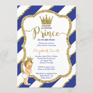 Little Prince Baby Shower Einladung, Imitate Glitz Einladung