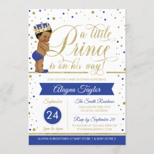 Little Prince Baby Shower Einladung, Imitate Glitz Einladung