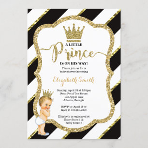 Little Prince Baby Shower Einladung, Imitate Glitz Einladung