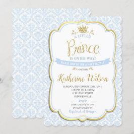 Little Prince Baby Shower Einladungen Boy Blue