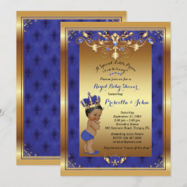 Little Prince Baby Shower Invitation, Royal Blue Einladung