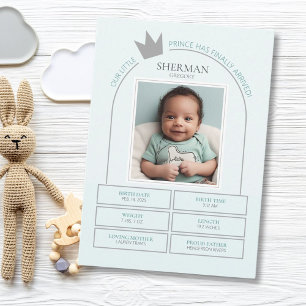 Little Prince Birth Announcement Card Einladung