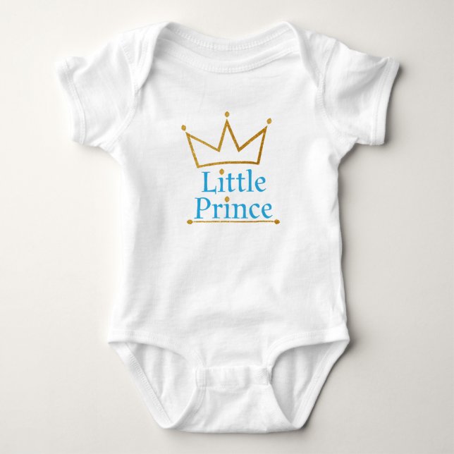 Little Prince Gold Crown Baby Strampler (Vorderseite)