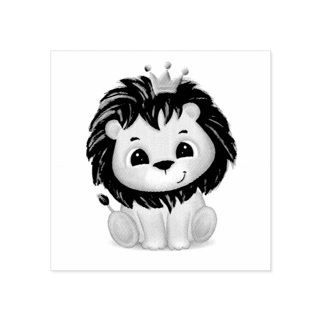 Little Prince Lion Boy Baby Dusche Gummistempel (Prägung)