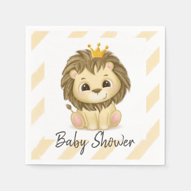 Little Prince Lion Boy Baby Dusche Serviette (Vorderseite)
