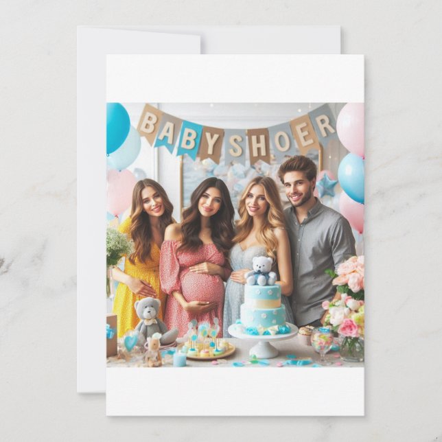 Little Prince on Way: Baby Shower Celebration" Einladung (Vorderseite)