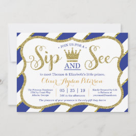 Little Prince Sip and See Baby Shower Einladung