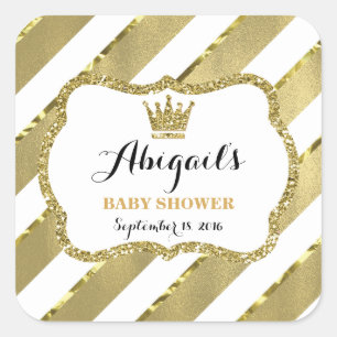 Little Prince Sticker, Imitate Gold Glitzer & Foil Quadratischer Aufkleber
