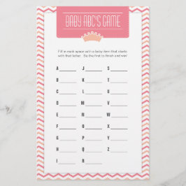 Little Princess Baby Shower ABCs Spiel