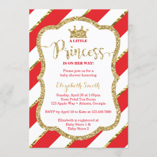 Little Princess Baby Shower Einladung, Imitate Gli Einladung