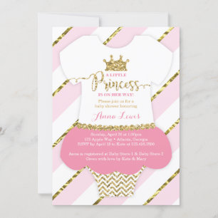 Little Princess Baby Shower Einladung, Imitate Gli Einladung