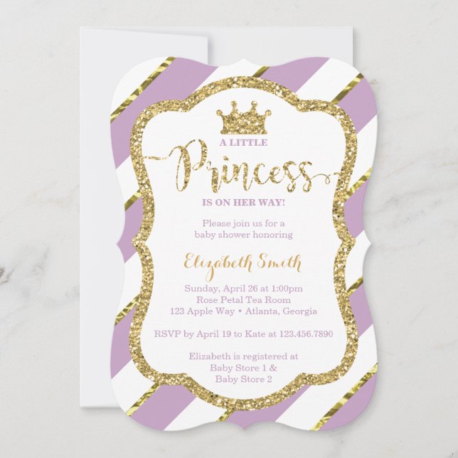 Little Princess Baby Shower Einladung, Imitate Gli Einladung (Vorderseite)