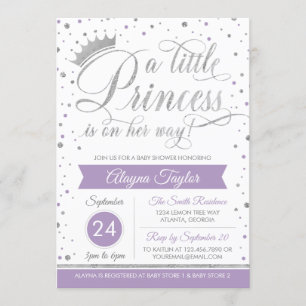Little Princess Baby Shower Invite, Imitate Glitze Einladung