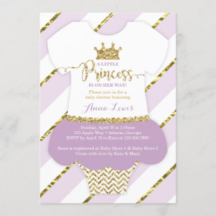Little Princess Baby Shower Invite, Imitate Glitze Einladung