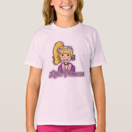 Little Princess blonde haarmädchen pink oben T-Shirt