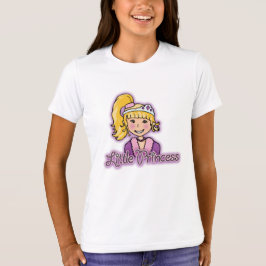 Little Princess blonde haarmädchen pink oben T-Shirt
