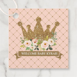 Little Princess Blush Floral Baby Dusche Geschenkanhänger