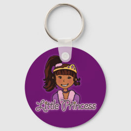 "Little Princess" dunkelhaariger lila Schlüsselanh Schlüsselanhänger