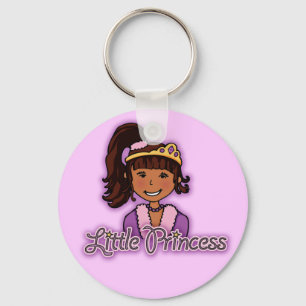 "Little Princess" dunkle Haare & Hautlila Schlüsse Schlüsselanhänger