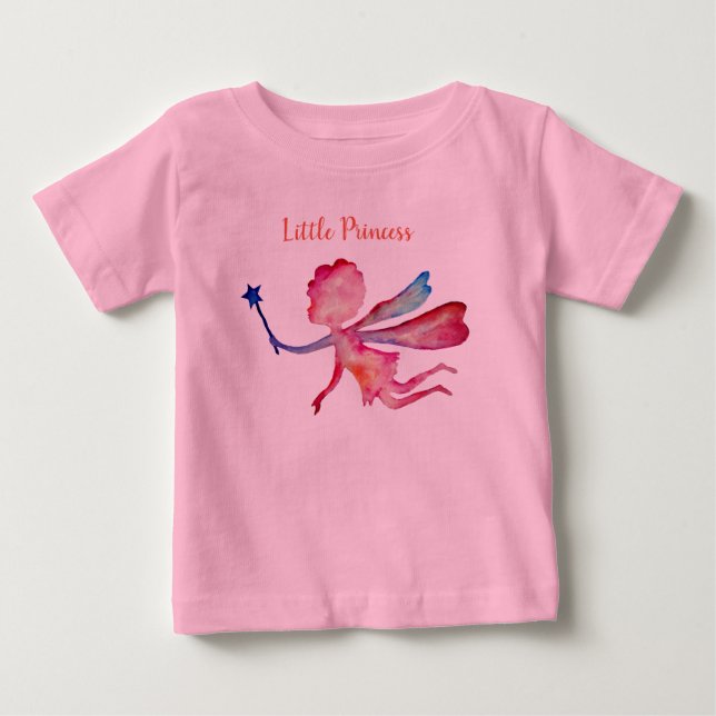 Little Princess Fairy Tutu Bodysuit, rosa Baby T-shirt (Vorderseite)