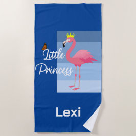 Little Princess Pink Flamingo Design - Beach Towe Strandtuch