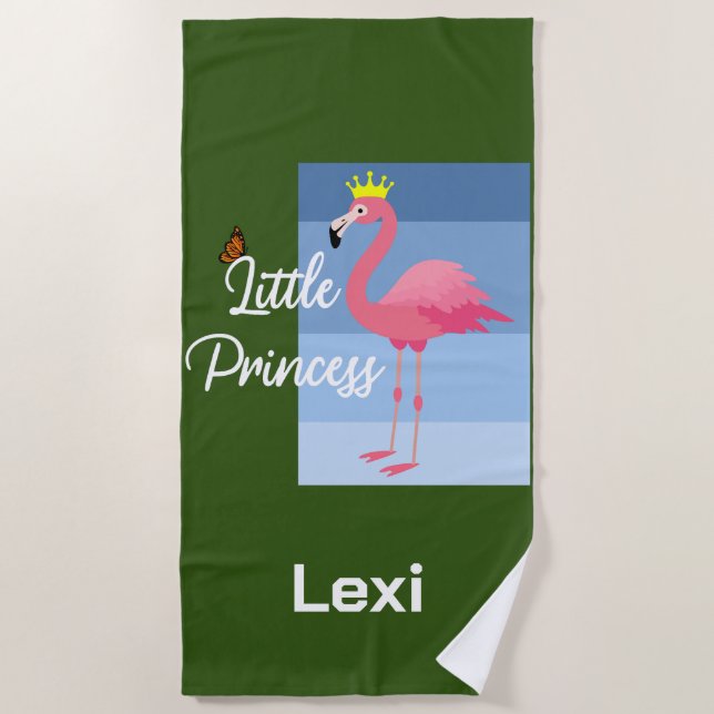 Little Princess Pink Flamingo Design - Beach Towe Strandtuch (Vorderseite)