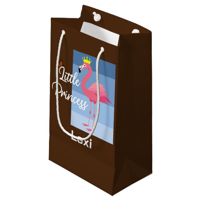 Little Princess Pink Flamingo Design - Geschenkbeu Kleine Geschenktüte (Vorderseite Schrägansicht)