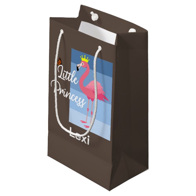 Little Princess Pink Flamingo Design - Geschenkbeu Kleine Geschenktüte (Vorderseite Schrägansicht)