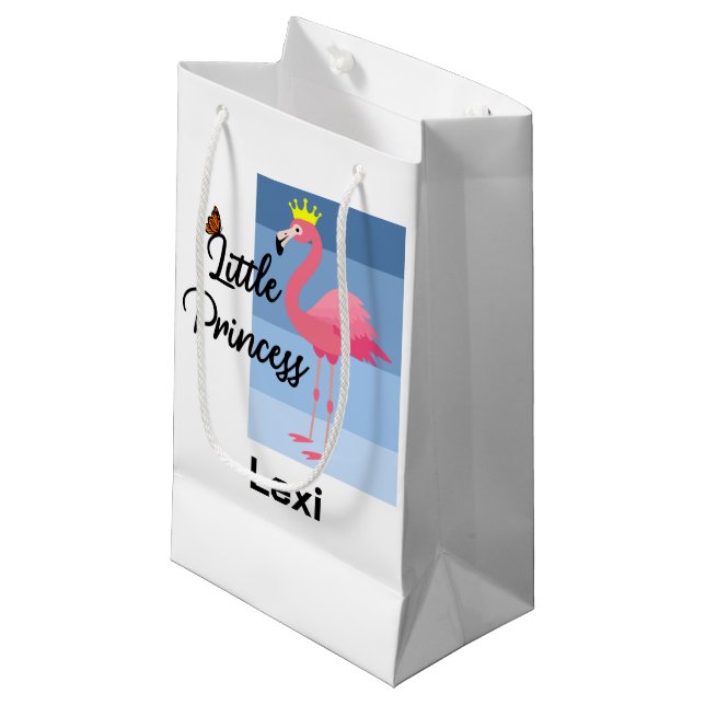Little Princess Pink Flamingo Design - Geschenkbeu Kleine Geschenktüte (Vorderseite Schrägansicht)