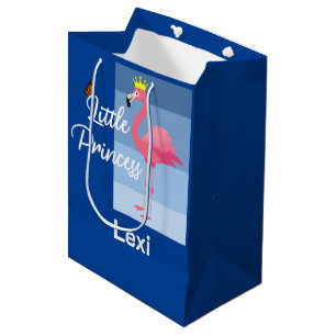 Little Princess Pink Flamingo Design - Geschenkbeu Mittlere Geschenktüte