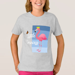 Little Princess Pink Flamingo Design - Girls' Basi T-Shirt