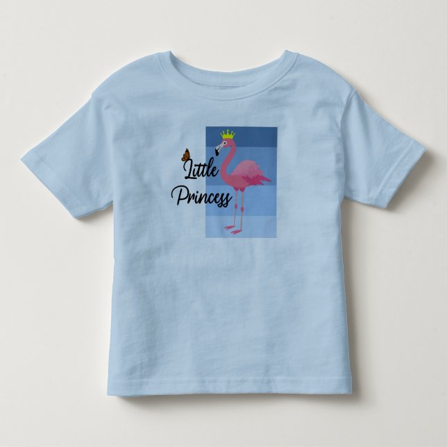 Little Princess Pink Flamingo Design - Kleinkind F Kleinkind T-shirt (Vorderseite)