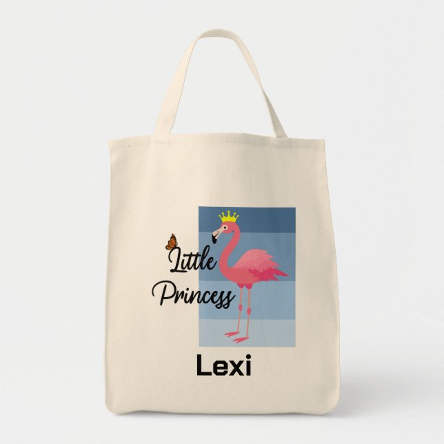 Little Princess Pink Flamingo Design - Lebensmitte Tragetasche (Vorne)