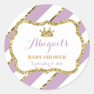 Little Princess Sticker, Lila, Imitate Glitzer Runder Aufkleber