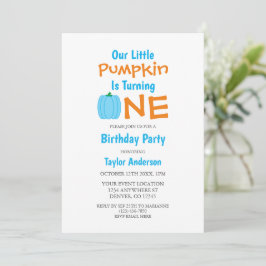 Little Pumpkin 1. Geburtstag Einladung