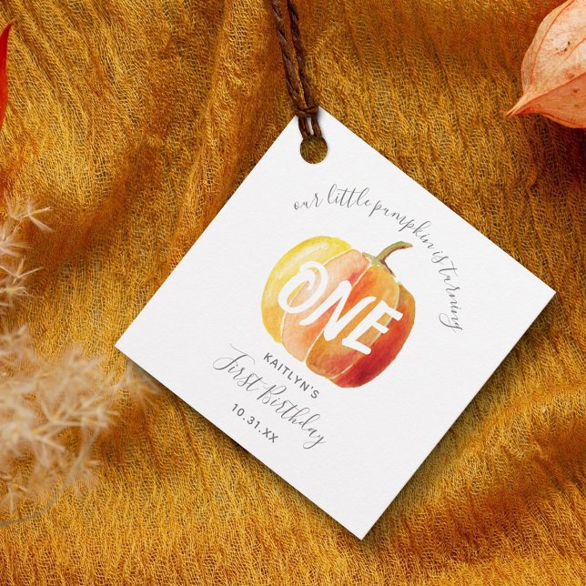 Little Pumpkin 1. Geburtstag Geschenkanhänger (Von Creator hochgeladen)