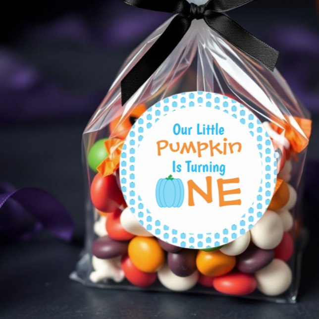 Little Pumpkin 1. Geburtstag Runder Aufkleber (Von Creator hochgeladen)