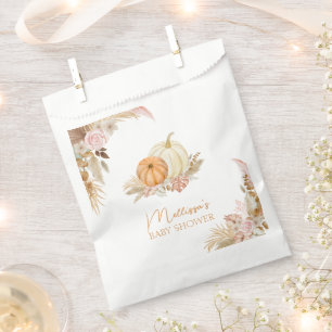 Little Pumpkin Autumn Boho Fall Floral Baby Shower Geschenktütchen