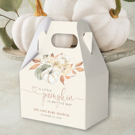 Little Pumpkin Autumn Floral Baby Shower Geschenkschachtel