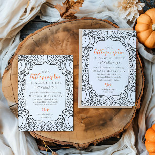 Little Pumpkin Autumn Halloween Baby Shower Einladung