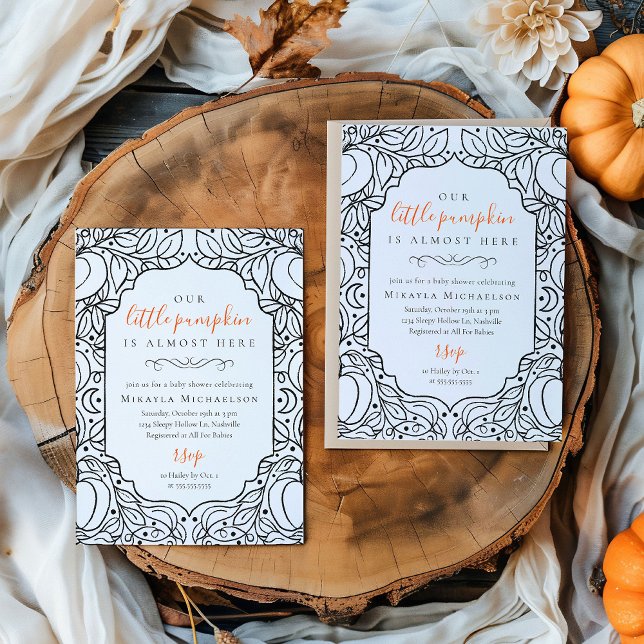Little Pumpkin Autumn Halloween Baby Shower Einladung (Von Creator hochgeladen)