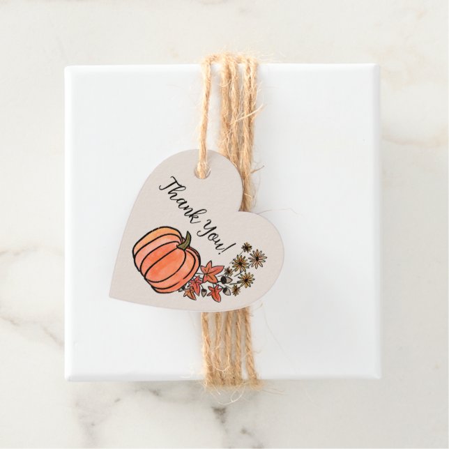 Little Pumpkin Autumn Harvest Fall Baby Shower Geschenkanhänger (Beispiel)