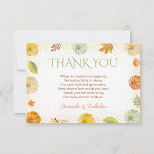 Little Pumpkin Autumn Herbst Babydusche Dankeskarte